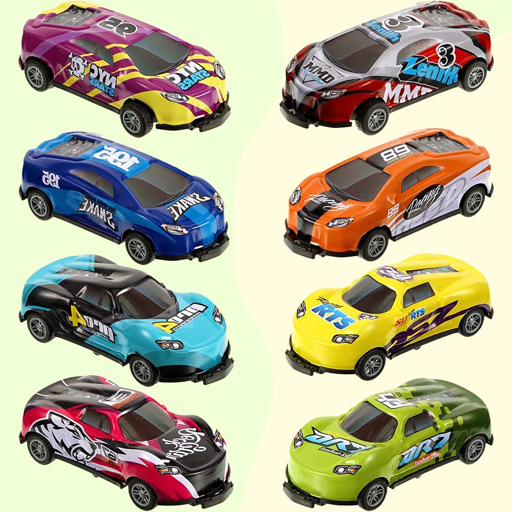 Children's Stunt Alloy Toy Car, 360° Flip Jumping Stunt Toy Cars Kids Stunt Alloy Car Set, Pull Back Catapult Toy Cars Mini Model Cars for Kids, Pull Back Vehicles Diecast Cars Models (8 Pcs/Set)