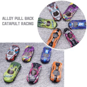 Children's Stunt Alloy Toy Car, 360° Flip Jumping Stunt Toy Cars Kids Stunt Alloy Car Set, Pull Back Catapult Toy Cars Mini Model Cars for Kids, Pull Back Vehicles Diecast Cars Models (8 Pcs/Set)