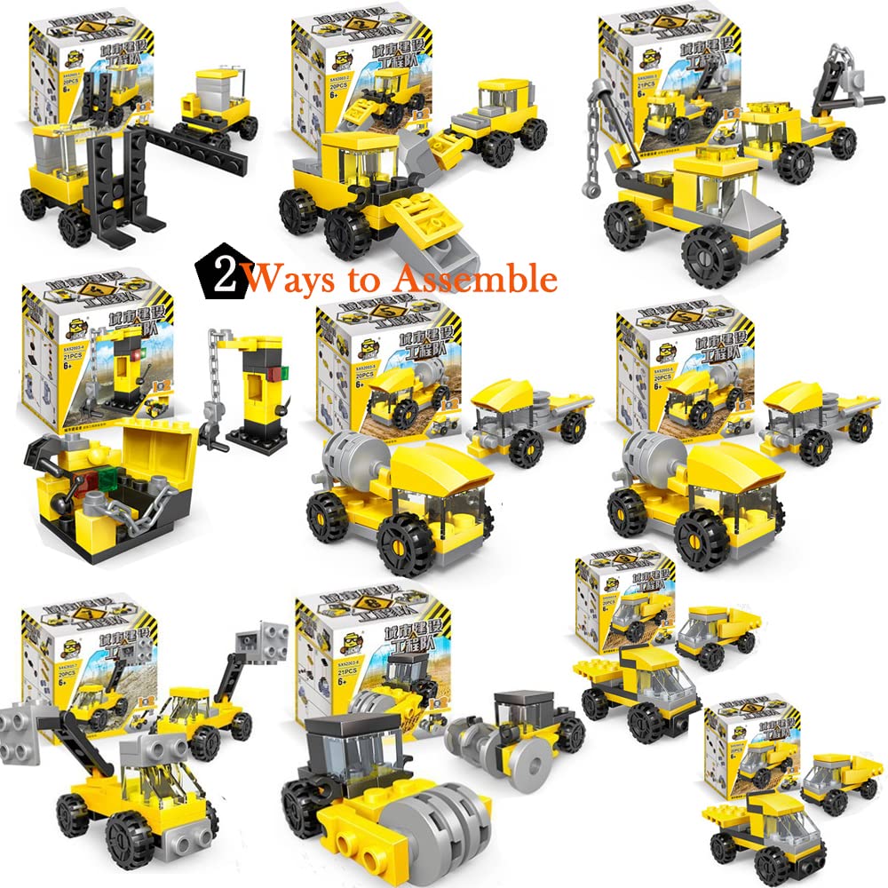 Ulanlan Military Vehicles and Engineering Cars Building Brick Sets, 3D Assembly Cars Construction Building Kit for Party Favors, Kids Prizes, Mini Building Block Car Toys for Boys and Girls, 30 Boxes