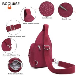 Crossbody Bags for Women, Unisex Crossbody Purse Bag, Sling Bag, Lightweight and Compact Sling Backpack Purse for Women (Bordeaux)