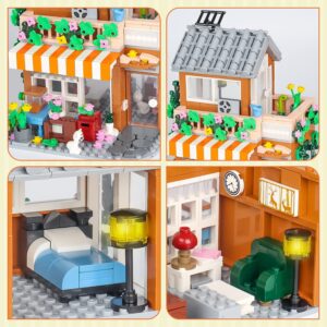 General Jim's Family Holiday Flower House City Modular Building Blocks Set | Compatible with Lego City Friends and Other Major Brick Building Brands