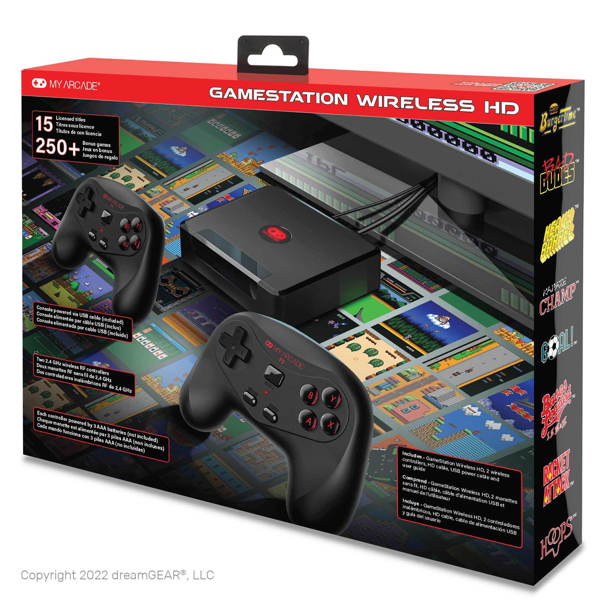 My Arcade GameStation Wireless HD: Data East Video Game Console with Over 250 Games, DGUNL-4144, Plug and Play