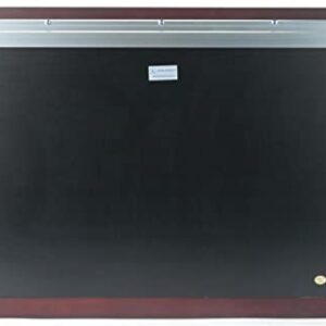 Displays2go 34" Countertop/Wall Mount Display Case, Adjustable Shelves, Locking - Mahogany (DCC3422MH2)