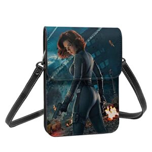 Hamklla Scarlett Johansson Small Crossbody Bags, Shoulder Purse Leather Cell Card Slots Wallet, Fashion Phone Pocket Purse Wallet For Women