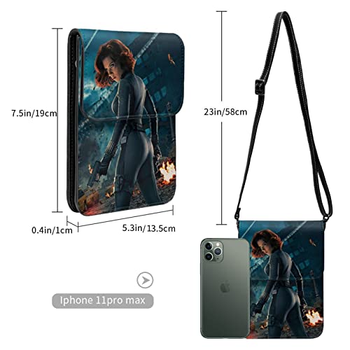 Hamklla Scarlett Johansson Small Crossbody Bags, Shoulder Purse Leather Cell Card Slots Wallet, Fashion Phone Pocket Purse Wallet For Women