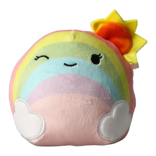 Squishmallow Official Kellytoy 4.5 Inch Soft Plush Squishy Toy Animals (Sunshine The Rainbow)