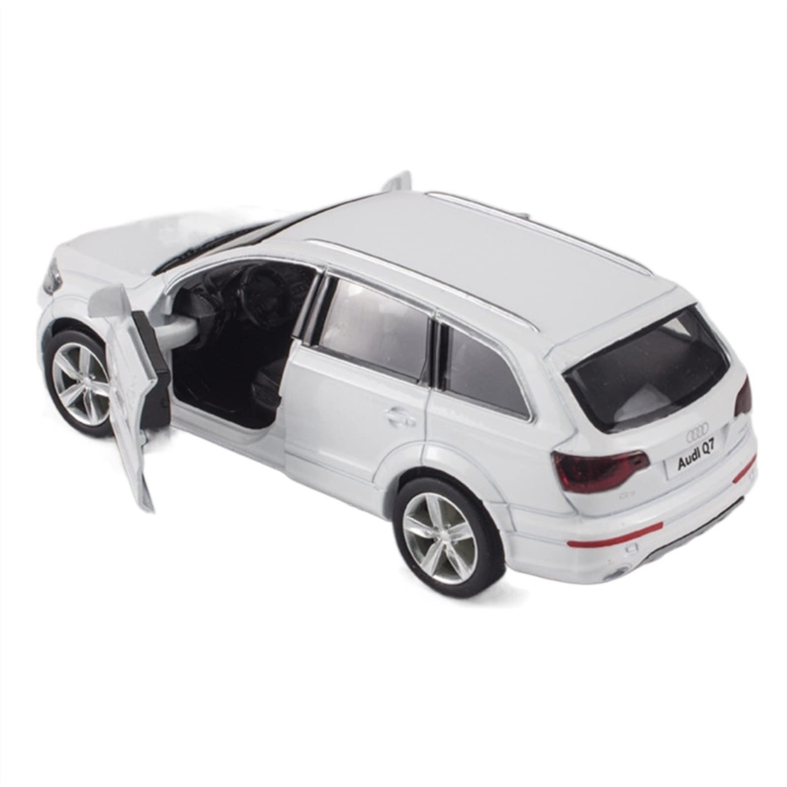 for Audi R8 Q7. 1:36 Alloy Car Off-Road Vehicle Children's Toy Pull Back Car Model Ornaments Boy Birthday Gift Collection (Color : White)