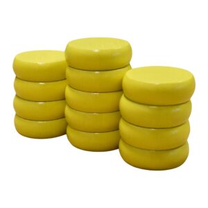 26 Blue and Yellow Crokinole Discs - Full Set (Large – 1 1/4 Inch Diameter (3.2cm))