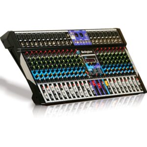 Berlingtone BR-20MX- 20 Channel Professional Bluetooth Studio Audio Mixer - DJ Sound Controller, USB MP3 Player, PC Recording,18 Microphone Jack, 48V Phantom Power, 24BIT Digital Effect, Unpowered