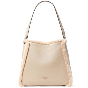 Kate Spade New York Kate Spade Leila Medium Triple Compartment Shoulder (Light Sand Shearling)