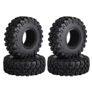 hobbypark soft rubber scx24 tires 1.0 rock crawler for 1/18 trx4m axial scx24 gladiator bronco c10 jlu deadbolt b17 betty 1/18 1/24 rc crawler car, 4pcs (52x20mm)