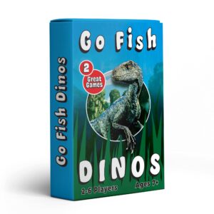 kosogames go fish dinos - combines classic go fish with the fastest, meanest, largest, smartest dinos that have roamed the earth. ages 7 and up! so fun!!