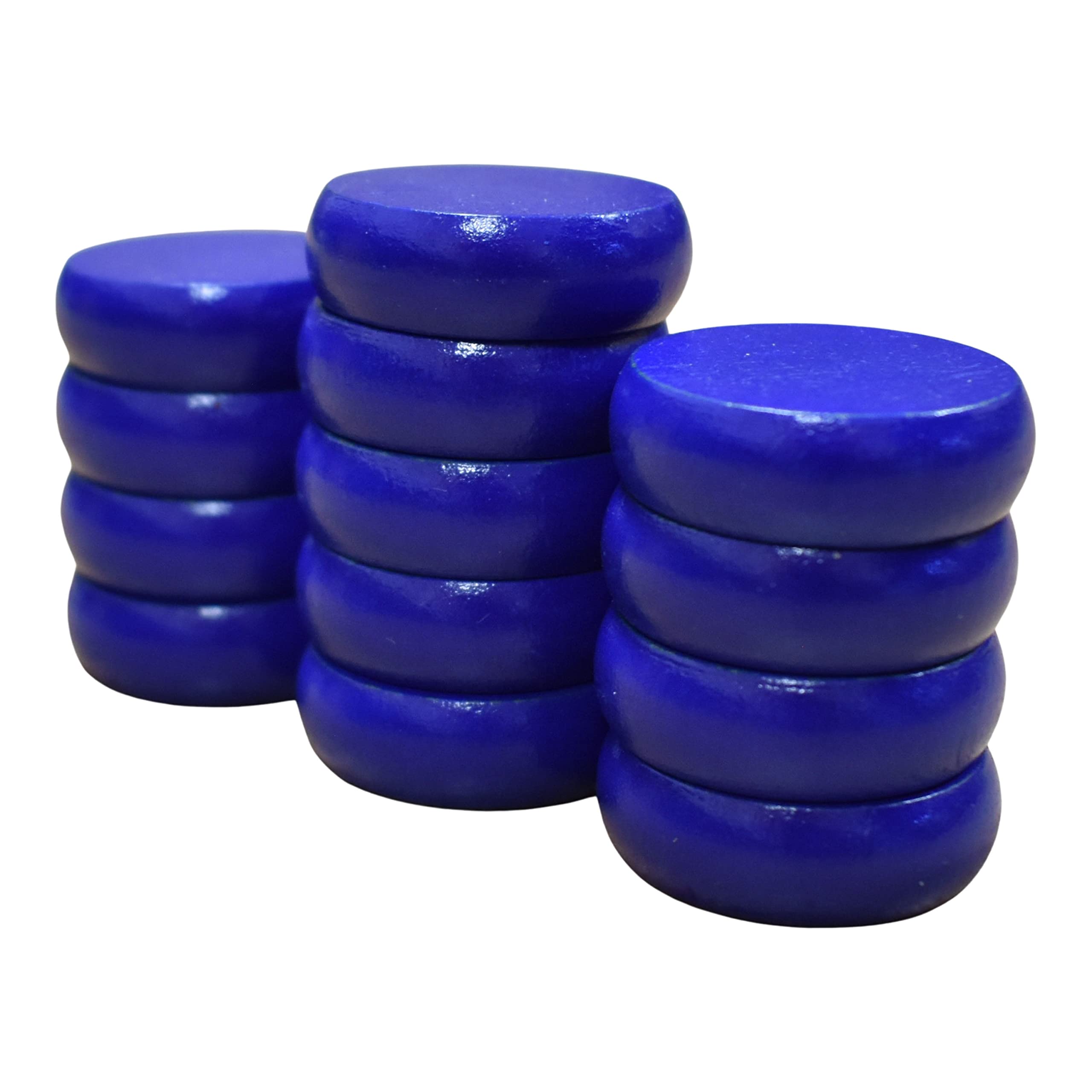 26 Blue and Yellow Crokinole Discs - Full Set (Large – 1 1/4 Inch Diameter (3.2cm))