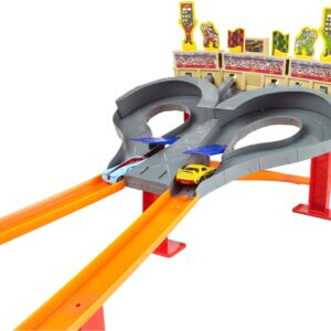 Hot Wheels Super Speed Blastway Track Set with 1:64 Scale Toy Trucks and Cars 20-Pack and 10-Pack Toy Cars(Styles May Vary)