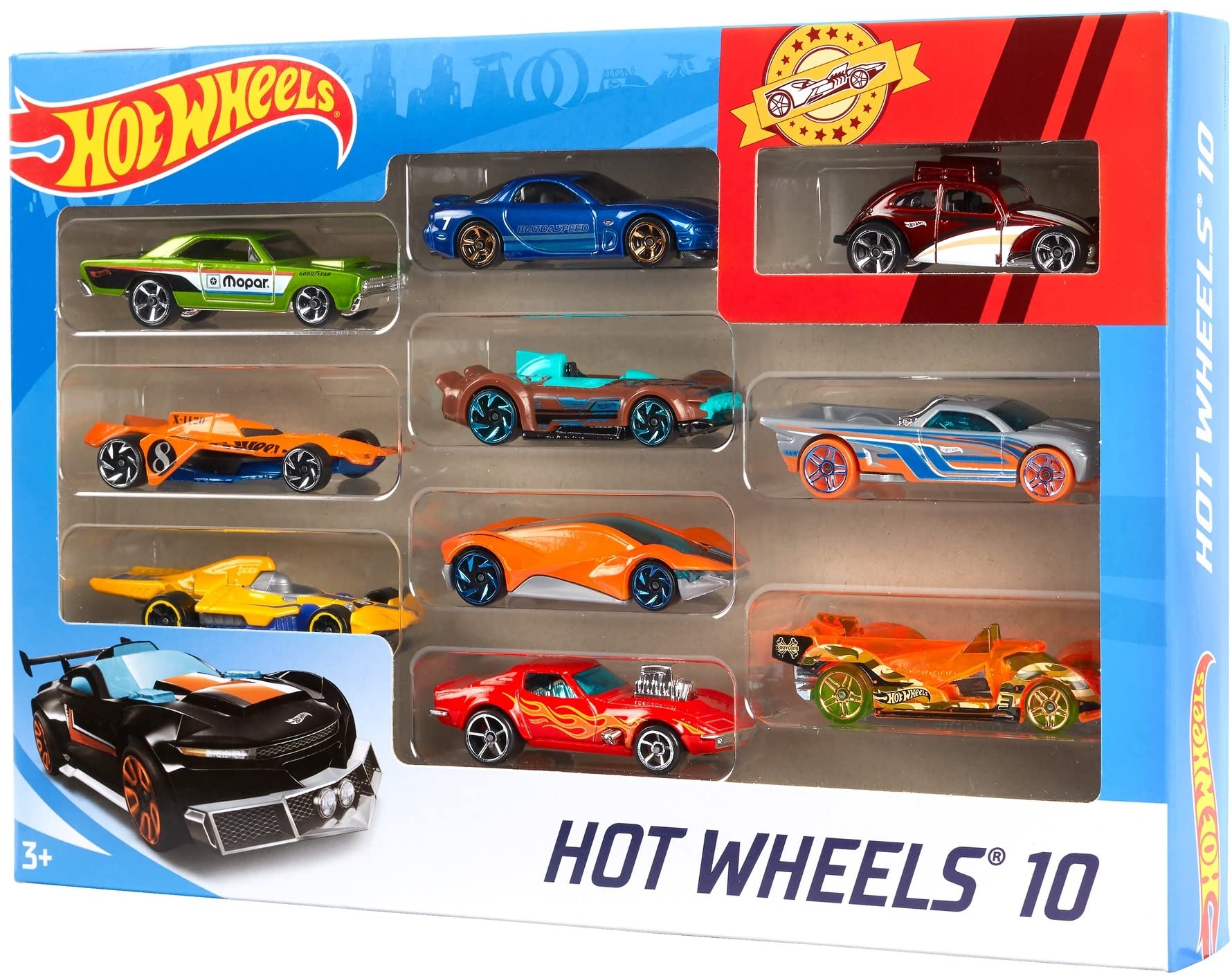 Hot Wheels Super Speed Blastway Track Set with 1:64 Scale Toy Trucks and Cars 20-Pack and 10-Pack Toy Cars(Styles May Vary)