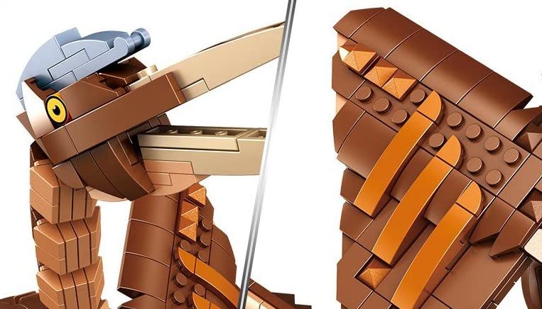 General Jim's Dinosaur Set Pterodactyl and Fossil with Display Stand 2 in 1 Posable Building Blocks Toy Bricks Set - for Teens and Adults