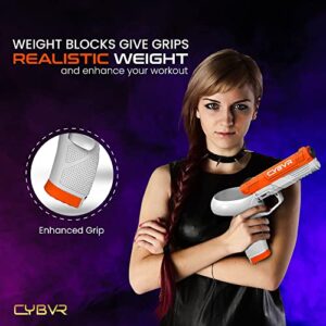 CYBVR Weighted Gun Stock Pistol Grip for the Meta Quest 2, Meta Quest 2 Accessories, Customizable Pistol Weight Feels Real in FPS Games, Oculus Quest 2 Accessories for Games Like Pistol Whip, SuperHot