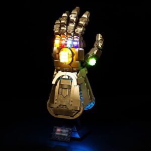 Kyglaring LED Lighting Kit (No Model) Designed for Lego Infinity Gauntlet 76191 Thanos Right Hand Gauntlet Model Building Set - without Lego Set (RC Version)