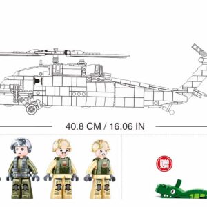 Sluban Modelbricks-Uh-60 Black Hawk 692Pcs 8+