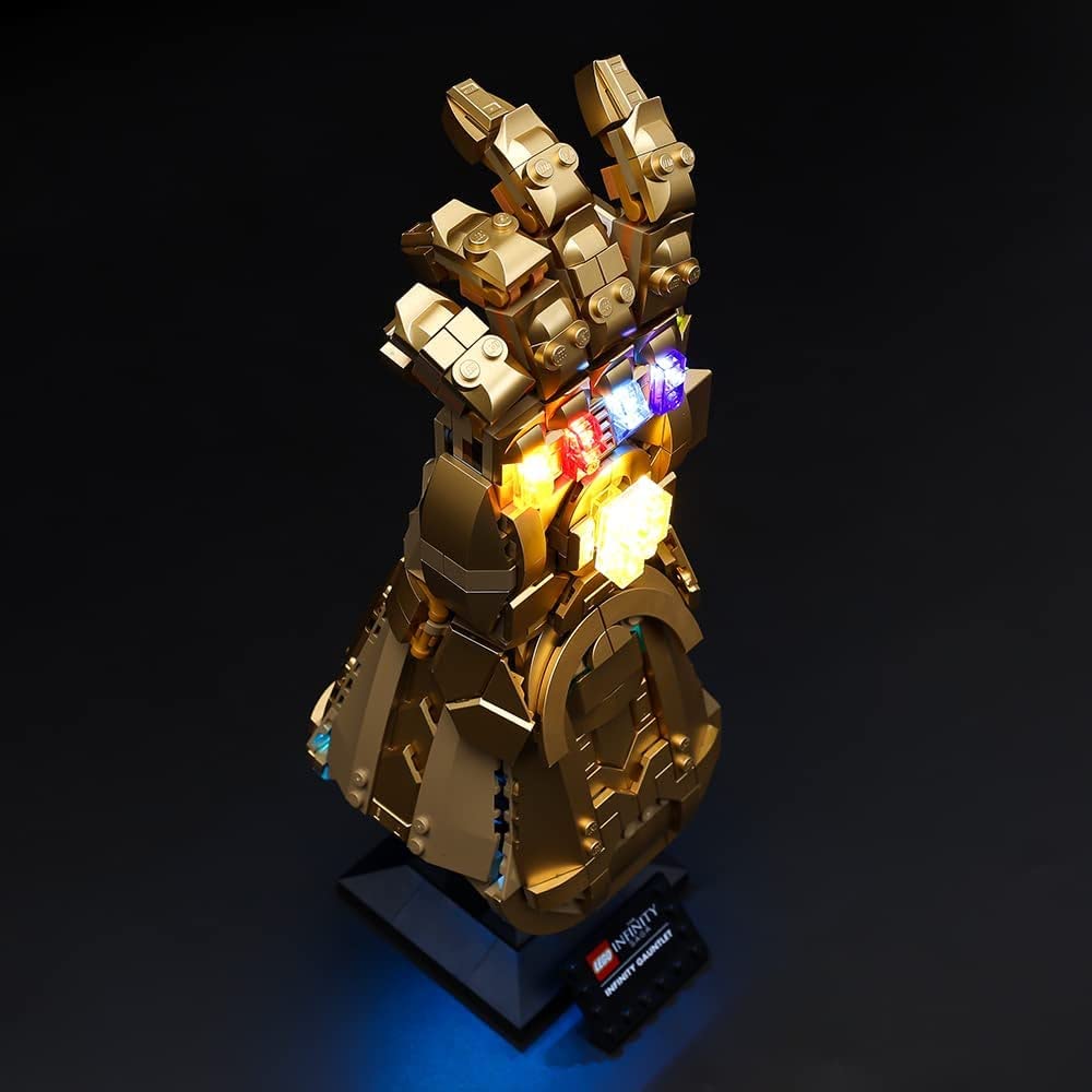 Kyglaring LED Lighting Kit (No Model) Designed for Lego Infinity Gauntlet 76191 Thanos Right Hand Gauntlet Model Building Set - without Lego Set (RC Version)