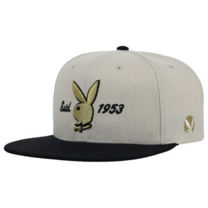 Playboy Gold Rush Flat Bill Adjustable Snapback Hat