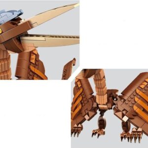 General Jim's Dinosaur Set Pterodactyl and Fossil with Display Stand 2 in 1 Posable Building Blocks Toy Bricks Set - for Teens and Adults