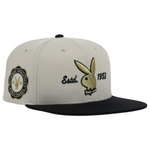 Playboy Gold Rush Flat Bill Adjustable Snapback Hat