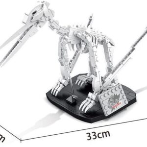 General Jim's Dinosaur Set Pterodactyl and Fossil with Display Stand 2 in 1 Posable Building Blocks Toy Bricks Set - for Teens and Adults