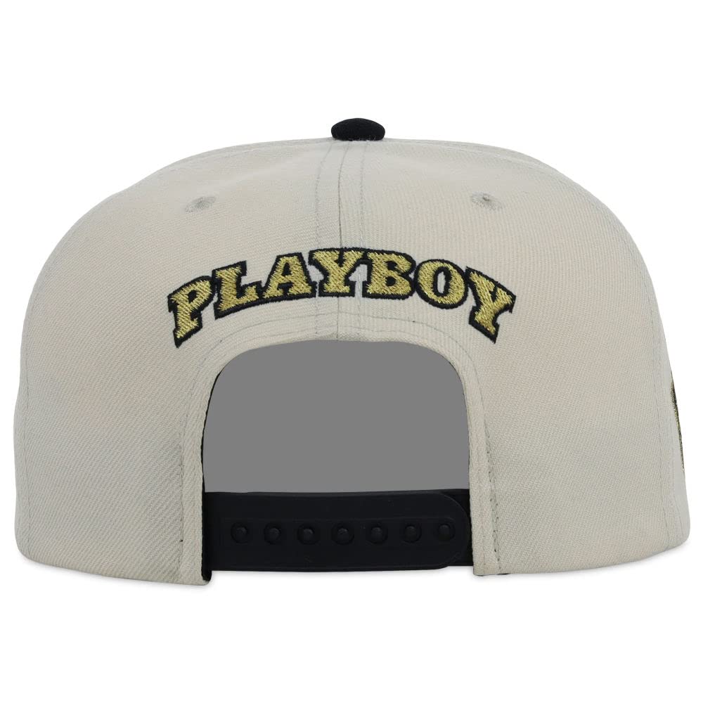 Playboy Gold Rush Flat Bill Adjustable Snapback Hat