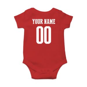 England Baby Bodysuit Soccer national team for Infant Baby Girls Boys Add Customized Name and Number