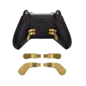 9 in 1 Metal Thumbsticks Accessories for Xbox Elite Wireless Controller Series 2 - Core, Gaming Accessory Replacement, 4 Metal Mod Swap Joysticks, 4 Magnetic Paddles, 1 + D-Pads (Gold)