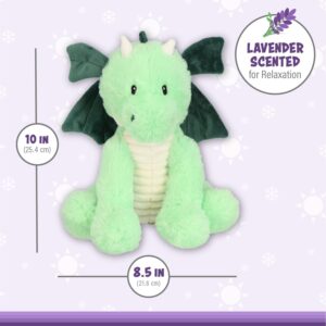 Warm Pals - Daniel Dragon - 1.5lbs - Cozy Microwavable Lavender Scented Plush Toys - Heated Stuffed Animal - Heatable Coolable Bedtime Comfort Plushie