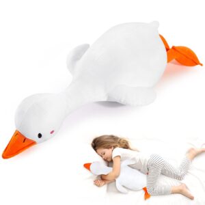 33.5 inch giant duck stuffed animal big duck plush toy christmas party favor gift large soft stuffed duck plushie hugging plush duck pillow cute animal throw pillows doll for different ages