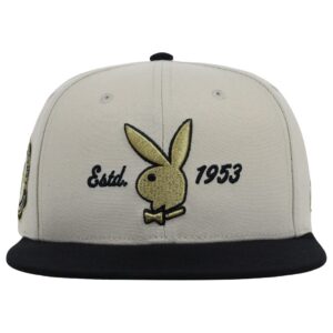 Playboy Gold Rush Flat Bill Adjustable Snapback Hat