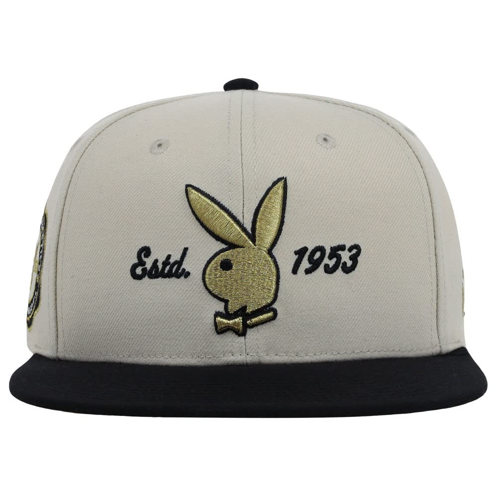 Playboy Gold Rush Flat Bill Adjustable Snapback Hat