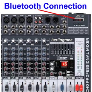 Berlingtone BR-200MX, 20 Channel Professional Bluetooth Studio Audio Mixer - DJ Sound Controller, USB MP3 Player, 16 Microphone Jack, 7 Band EQ, 16 BIT Digital FX, 48V Phantom Power, Unpowered