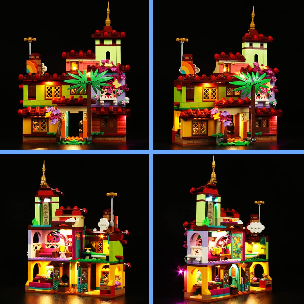 VONADO Led Light Kit Compatible with Lego Encanto Madrigal House 43202 (No Model)，Lighting Kit Compatible with Lego Encanto House Building Toys, Creative DIY Light Kit