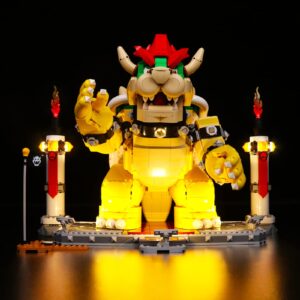 vonado led light kit compatible with lego the mighty bowser 71411 (no model)，lighting kit compatible with lego 71411 building toys, creative diy light kit (standard version)