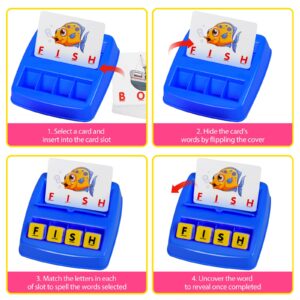 Matching Letter Game, Spelling Word and Increases Memory, Early Learning Educational Toy for Preschool & Kindergarten Kids Over 3-8 Years Old