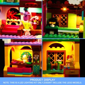 VONADO Led Light Kit Compatible with Lego Encanto Madrigal House 43202 (No Model)，Lighting Kit Compatible with Lego Encanto House Building Toys, Creative DIY Light Kit