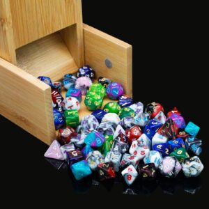 10mm Mini DND Dice Set,10 Sets Polyhedral RPG Dice (70pcs) for MTG,RPG,D&D Dungeons and Dragons Role Playing Game.(Two-Colour Swirl)