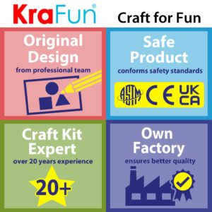 KRAFUN My First Beginner Felt Kit Unicorn Girl Animal Craft for Kids, Toddlers, Boys, Girls Age 3-6 Years Old, Include 6 DIY Handmade Arts and Crafts Projects, Activities Preschool Creative Toys