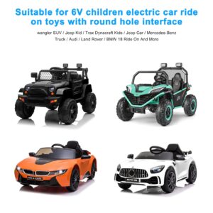 6V Battery Charger for Kids Electric Ride On Toys Compatible with for 6 Volt Best Choice Products Kidzone Bumper Hello Kid Trax Toddler Quad Battery Power Adapter