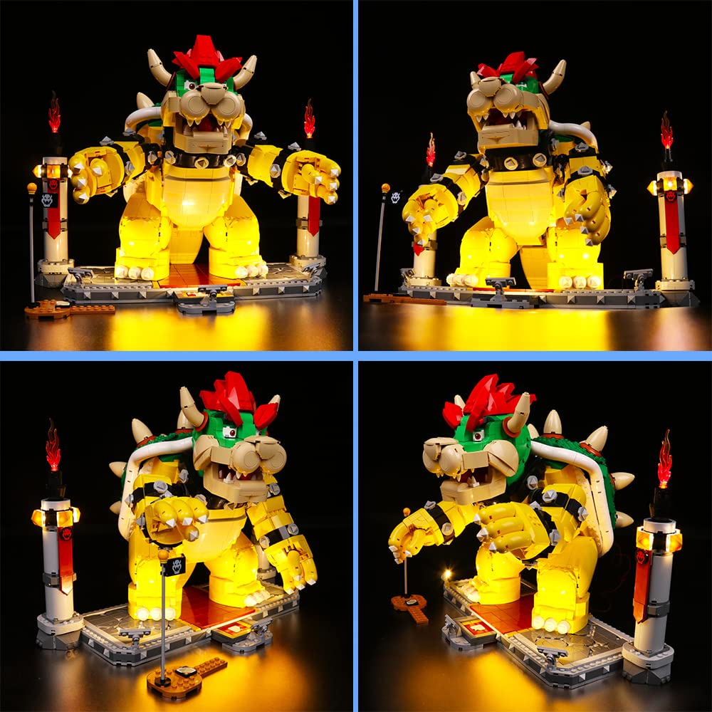 VONADO Led Light Kit Compatible with Lego The Mighty Bowser 71411 (No Model)，Lighting Kit Compatible with Lego 71411 Building Toys, Creative DIY Light Kit (Standard Version)