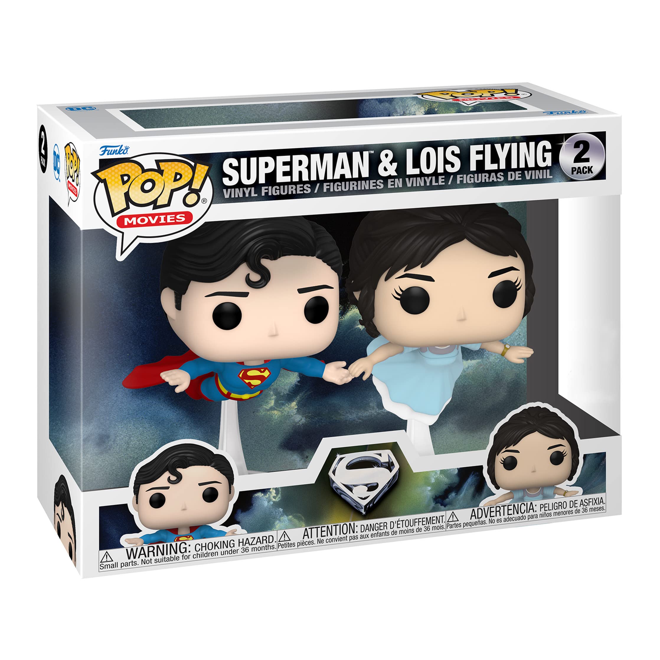 Funko Pop! DC Superman and Lois Lane Flying Exclusive 2 Pack Figures