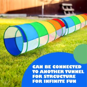 Kids Play Tunnel for Toddlers, Baby Tunnel Pop Up Tunnels for Kids to Crawl Through Collapsible Toddler Tunnel Tent Breathable Mesh Tube Pet Crawl Indoor Outdoor Toy