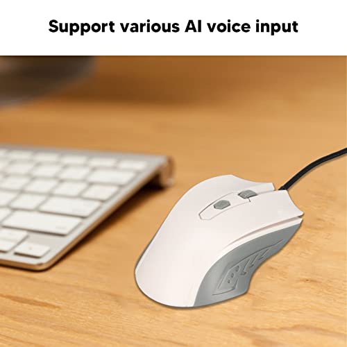 AI Voice Input Mouse, DPI RGB Backlit Ergonomic Design Widely Compatible Wired Mouse AI Voice Input for Game (Voiced Key)