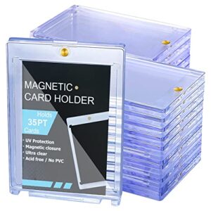 50ct magnetic card holder 35pt, card case holder for trading cards，card protectors hard plastic, card sleeves display case for baseball card sports cards