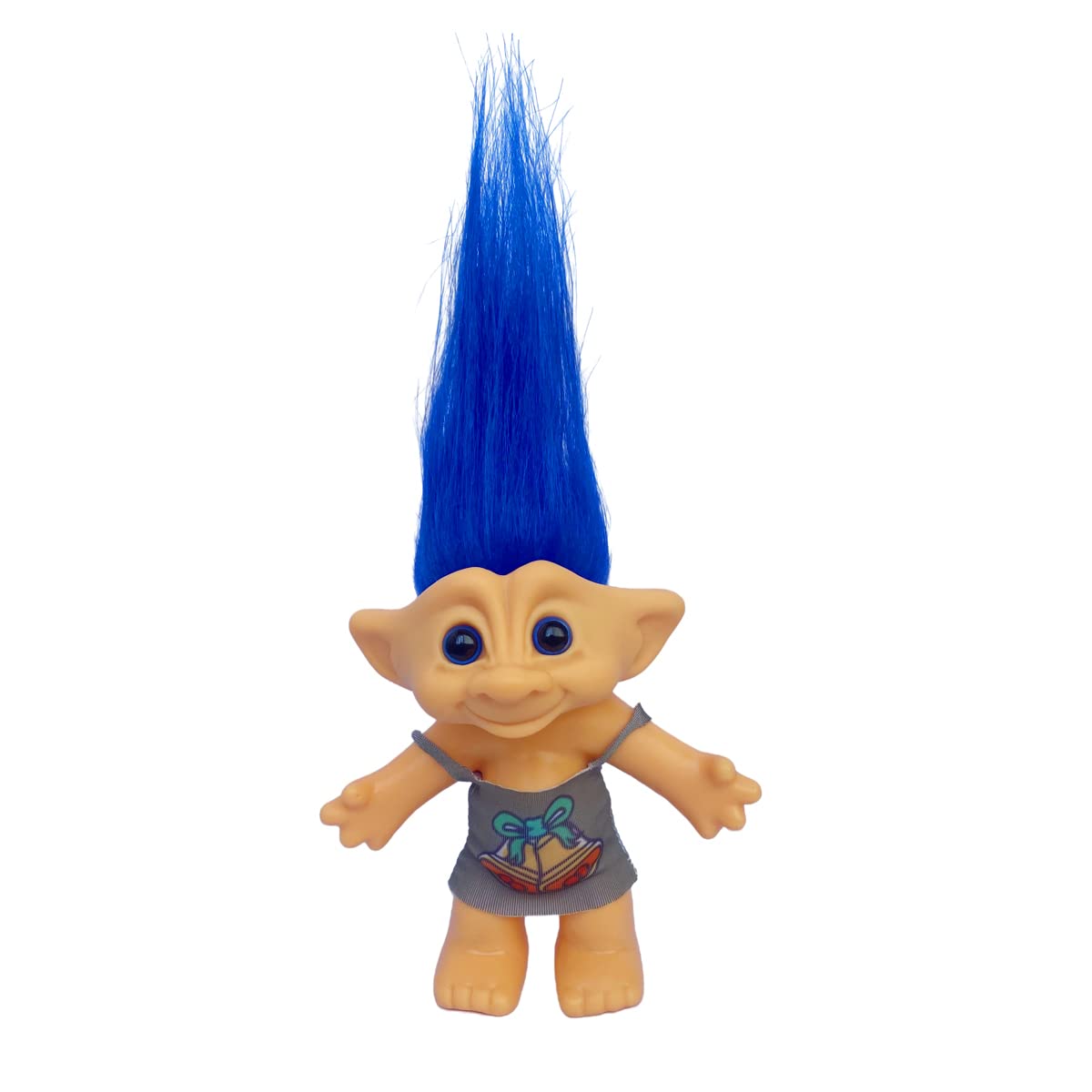 Good Luck Troll Doll 7"(Include Hairs) Tall Toy Action Figure Troll for School Project、Arts Crafts、Party Favors (13-Blue)