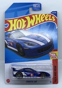 hot wheels 2022 - corvette c6r - blue - then and now 6/10-233/250 - mint/nrmint - ships bubble wrapped in a box